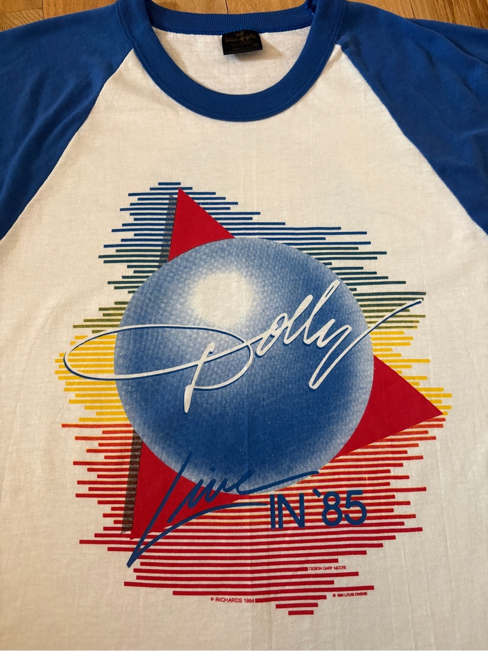 Vintage 1980s Dolly Parton Short Sleeve Raglan Tee 80s Country Music Tour Merch